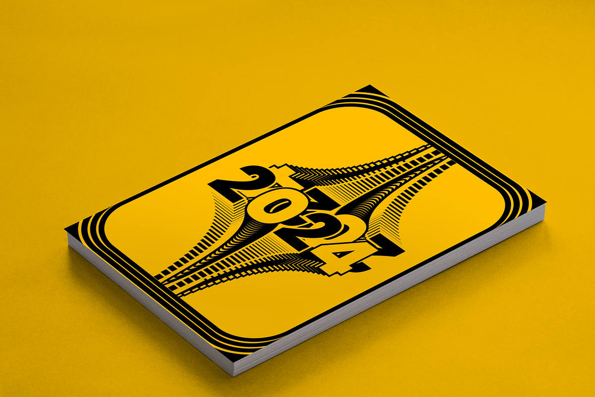 2024 typography style cover design, a Poster Template by NJ Himel (Photo 15 of 18)