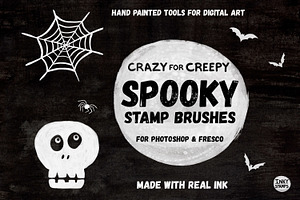 Spooky Stamp Brushes - Photoshop