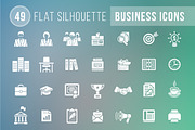 Flat Silhouette Business Icons, a Solid Icon by Vectorikart (Thumbnail 1 of 2)