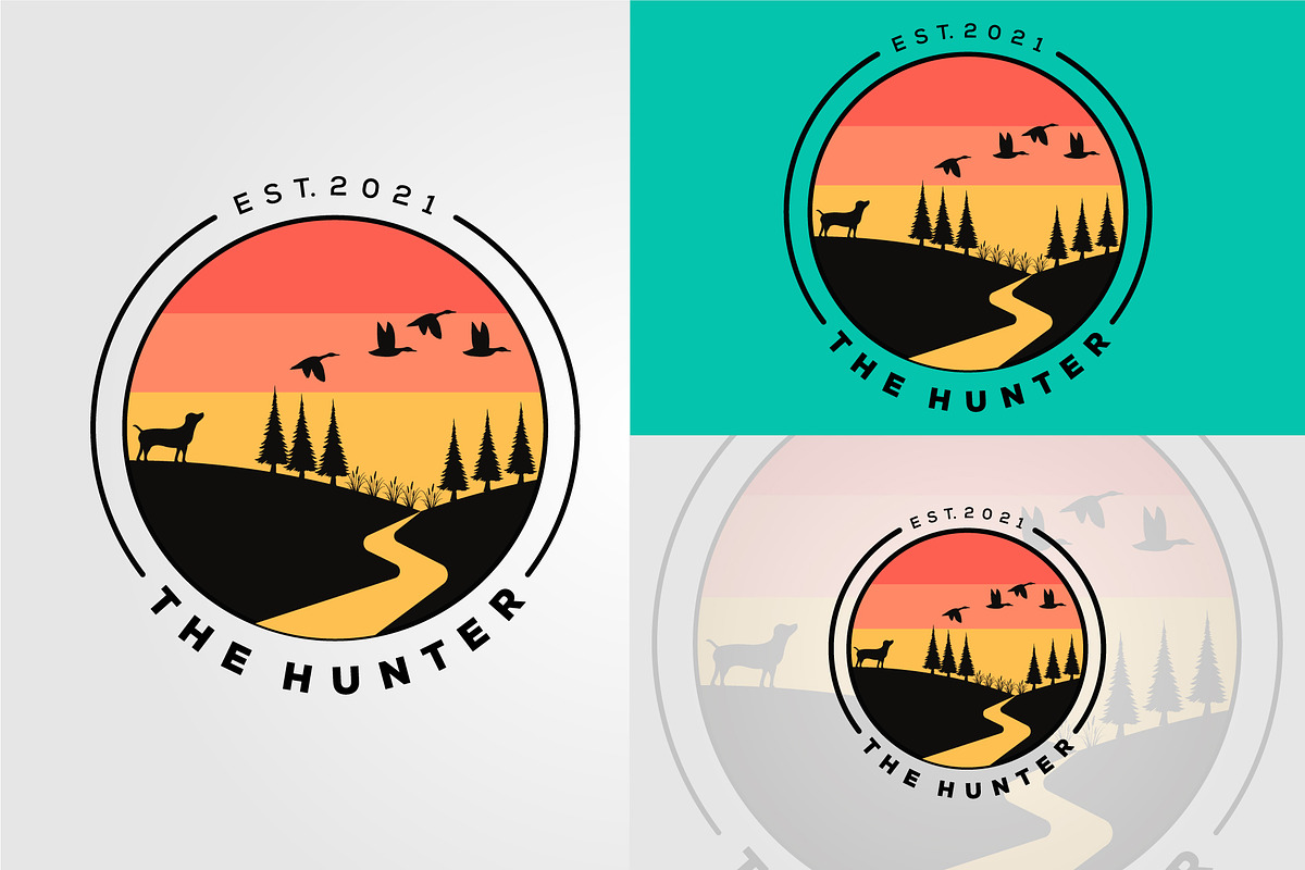 dog hunter logo vector illustration., an Object Graphic by Rizkaarishandy_shop (Photo 2 of 3)