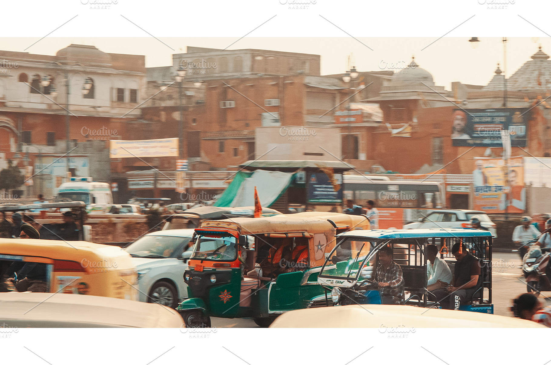 Jaipur, Rajasthan, India. Traffic On, a Transportation Photo by Our Amazing World