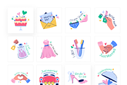 Animated Wedding Stickers, a Duotone Icon by Prosymbols (Thumbnail 6 of 10)