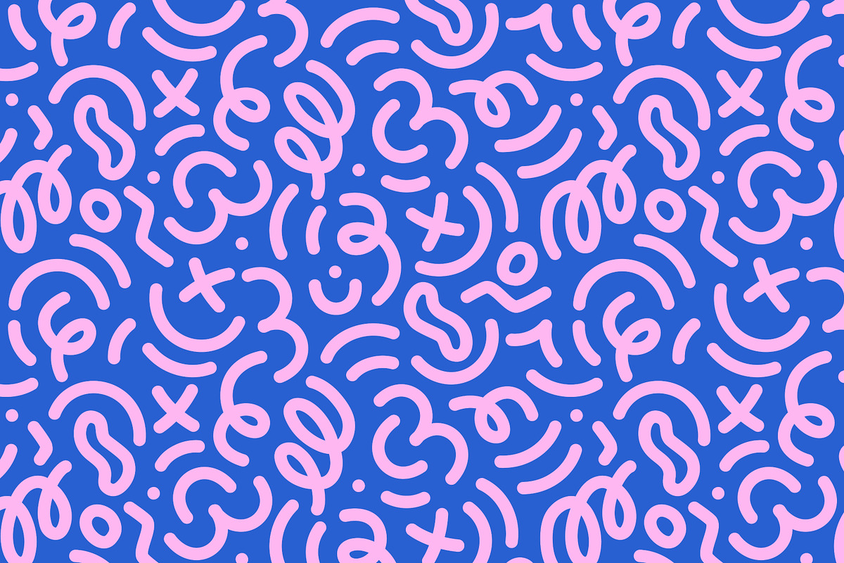 Colorful doodle seamless patterns, a Pattern Graphic by Good Studio (Photo 2 of 13)