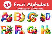 Fruit and Vegetable Alphabet Clipart, an Education Illustration by John_Walker (Thumbnail 3 of 3)