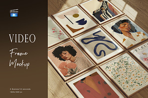 Animated Frame Set Mockup Video, an Advertising Mockup by YimuMockupStore