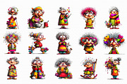 Quirky Grandma Clipart, an Illustration by Libby Wishes (Thumbnail 2 of 7)