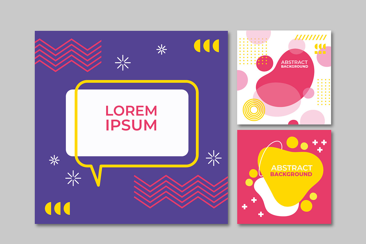 Social Media Post with Abstract Back, a Templates & Theme by studiogstock (Photo 3 of 4)