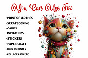 Cute Holiday Kitty Whimsical PNG, a Seasonal Illustration by fashionaddict (Thumbnail 6 of 6)