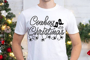 Cowboy Christmas SVG, PNG Cut File