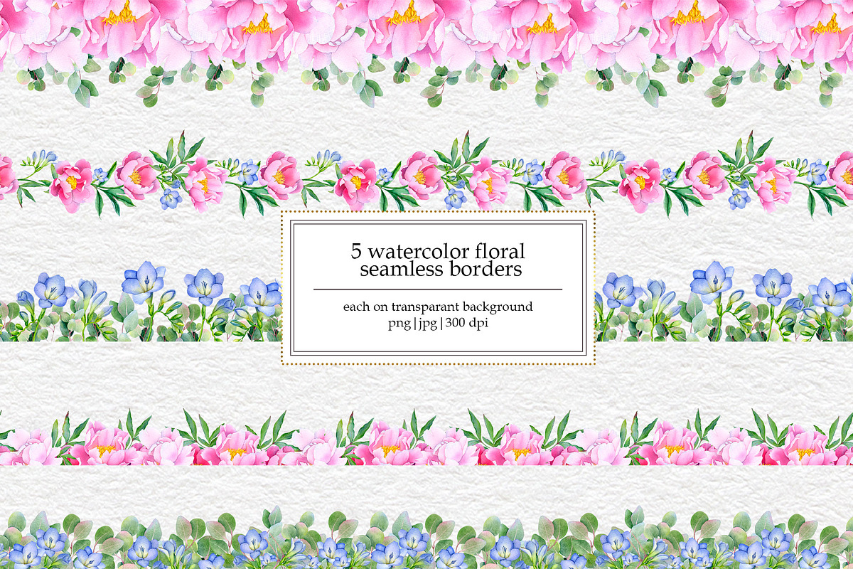 Watercolor Flower Garden Collection, an Illustration by SunnJaneArt (Photo 10 of 14)