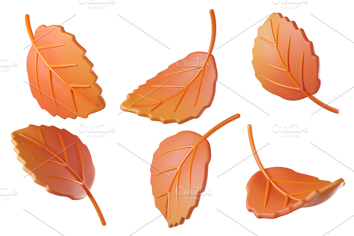 Cute 3D Autumn Leaves, a Plants & Tree 3D Model by Hannet (Photo 5 of 5)