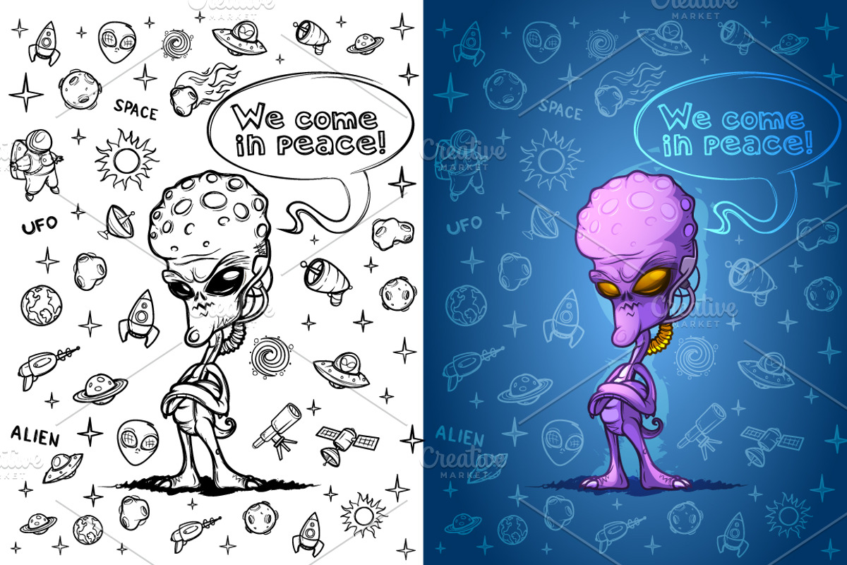 Alien Invaders, a Graphic by yuanden graphics (Photo 5 of 5)