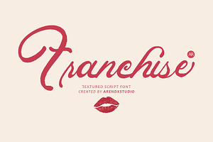 Franchise Script Font, a Script Font by Arendxstudio