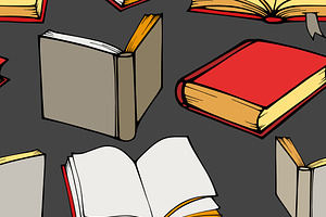 Books Seamless Pattern