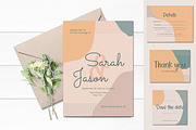 Abstract modern wedding cards suite, an Invitation Template by MariiaVD (Thumbnail 2 of 10)