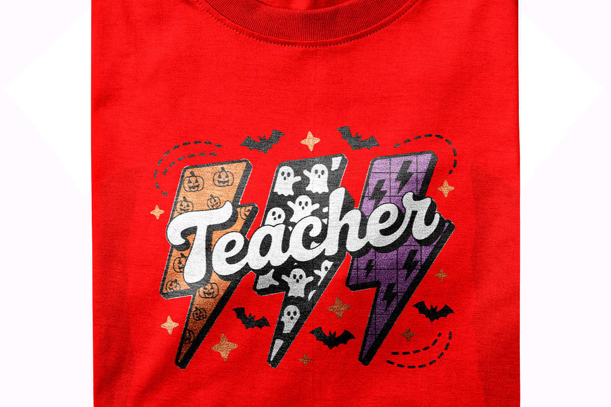 Lightning Teacher Ghost Boo Pumpkin, a Seasonal Illustration by Unique Design Team (Photo 2 of 7)