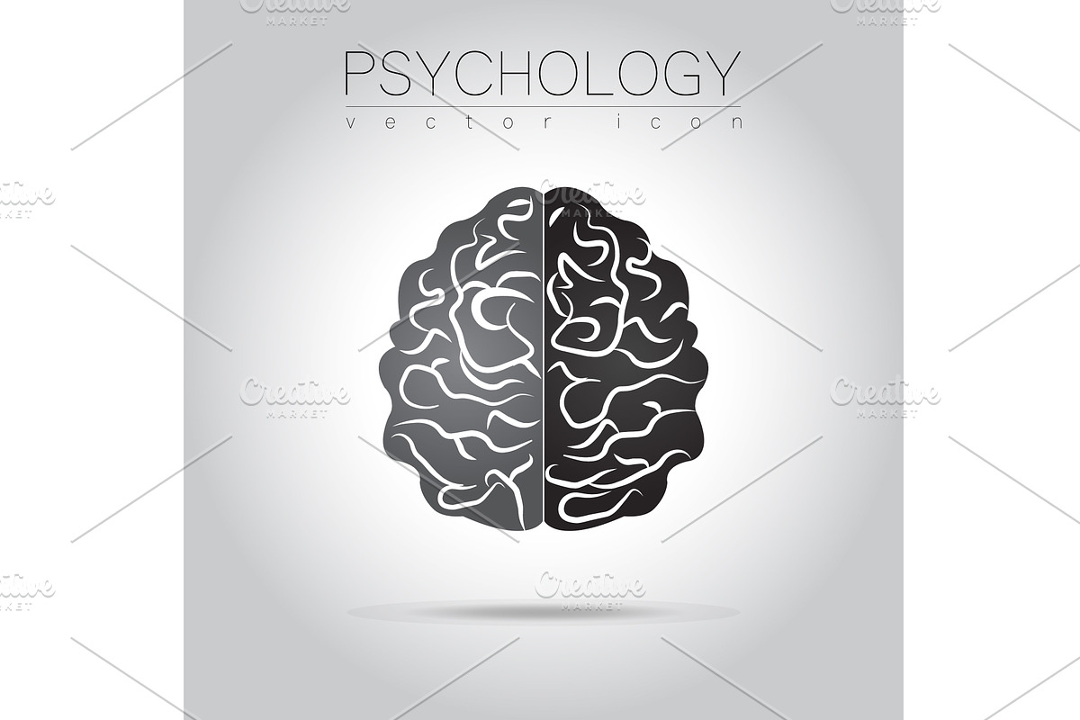 Modern Brain Sign of Psychology, an Education Illustration by Wittmann