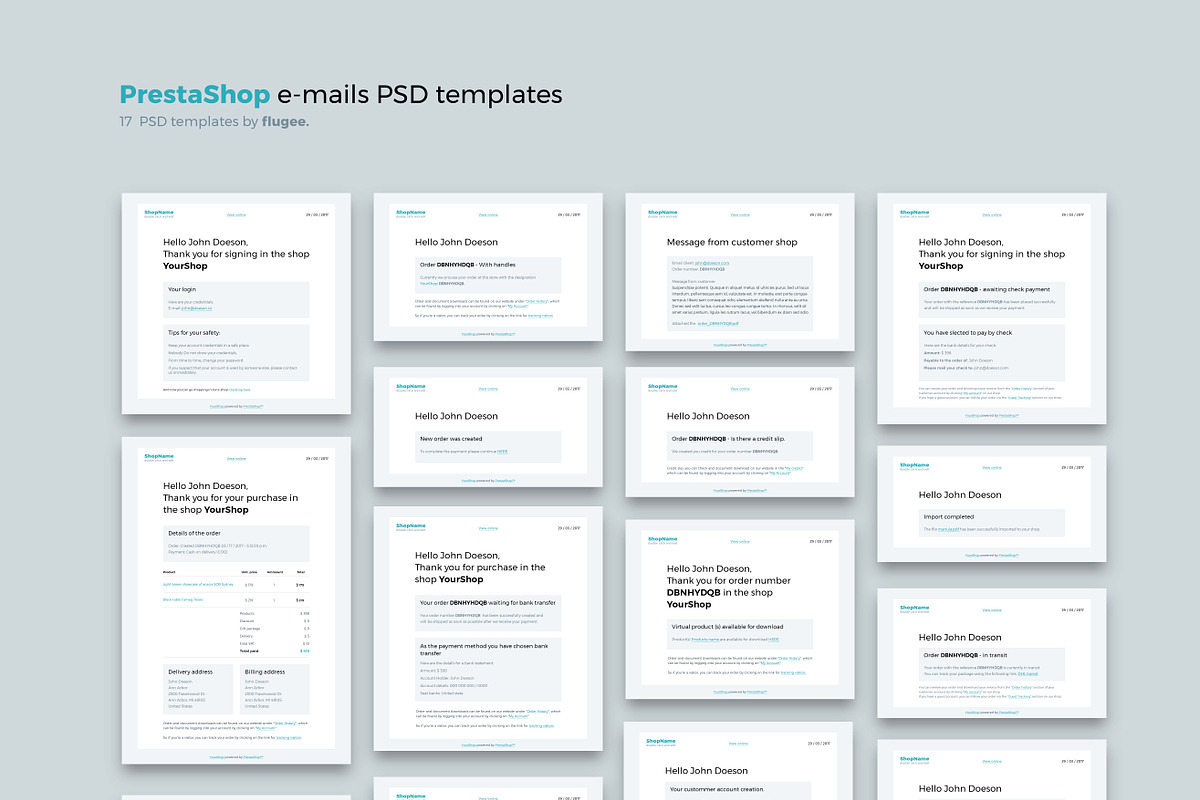 Prestashop e-mail PSD templates, an Email Template by Leschinger.cz (Photo 2 of 3)