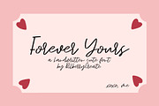 Forever Yours cute font, a Handwritten Font by BilberryCreates (Thumbnail 1 of 9)