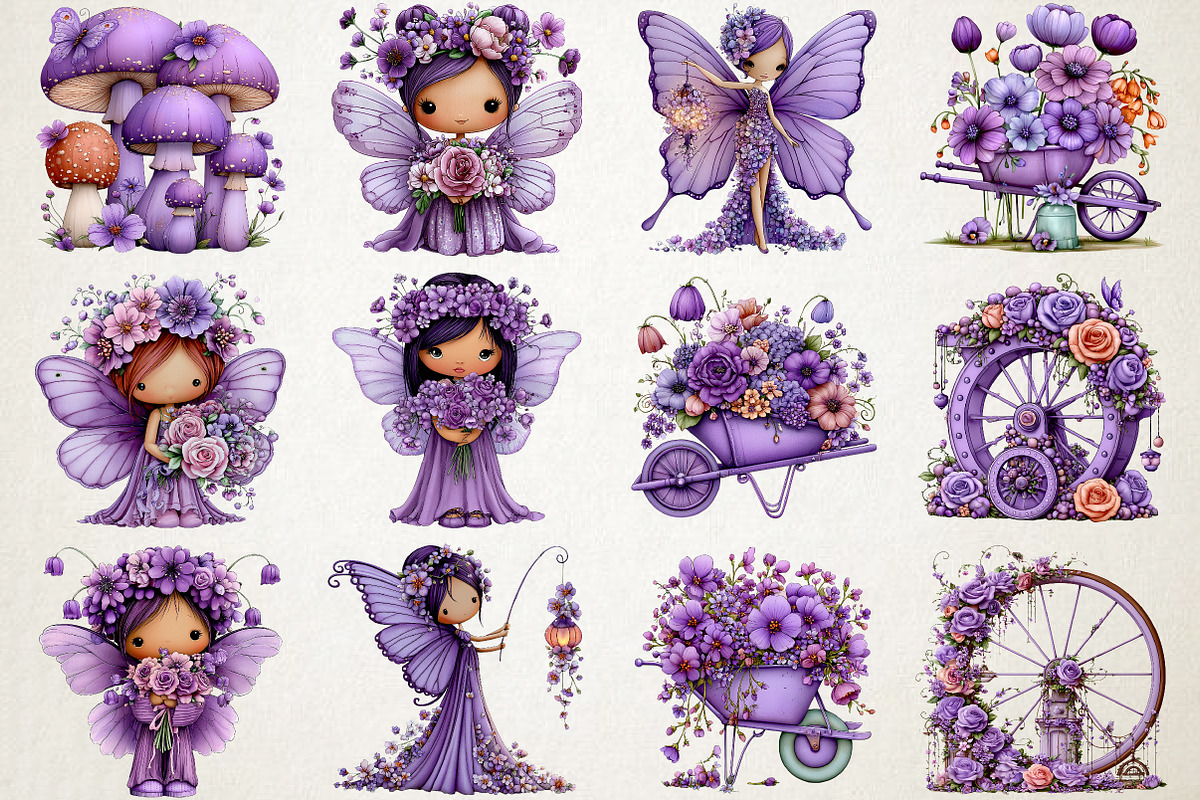 Whimsical Fairy Garden PNG Clipart, a Seasonal Illustration by RobertsArt (Photo 3 of 5)