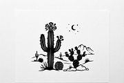 60 Desert Cactus Floral Silhouette, a Seasonal Illustration by Amazin_art (Thumbnail 20 of 24)