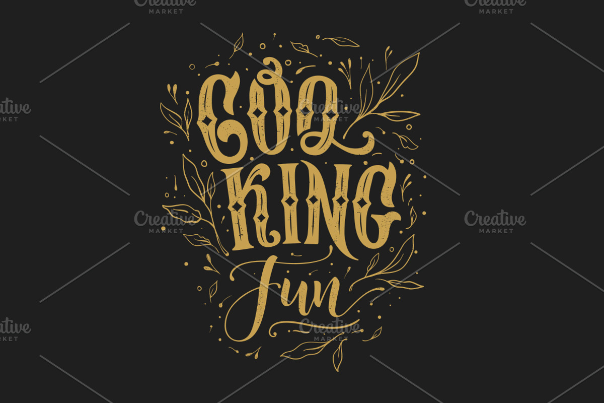 Set of vector cooking lettering, a Poster Template by Anna's Lettering (Photo 3 of 13)