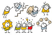 Cartoon positive emotions set 1., an Illustration by eka panova (Thumbnail 6 of 7)