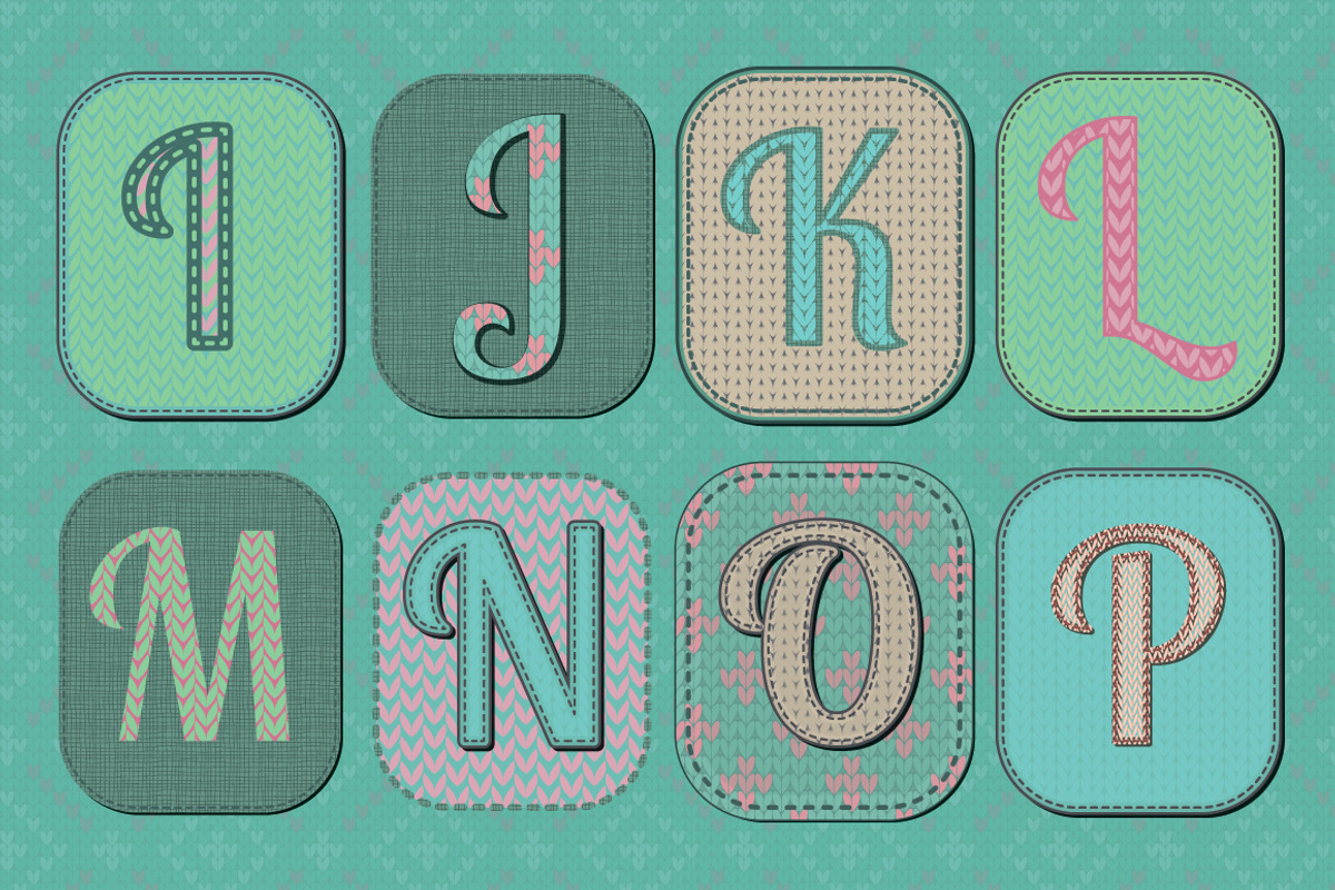 Knitted Text Effects. Graphic Styles, a Layer Style Add-On by Olya Creative