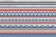 16 Nautical Retro Patterns & Borders, a Pattern Graphic by Adiemus (Thumbnail 12 of 13)