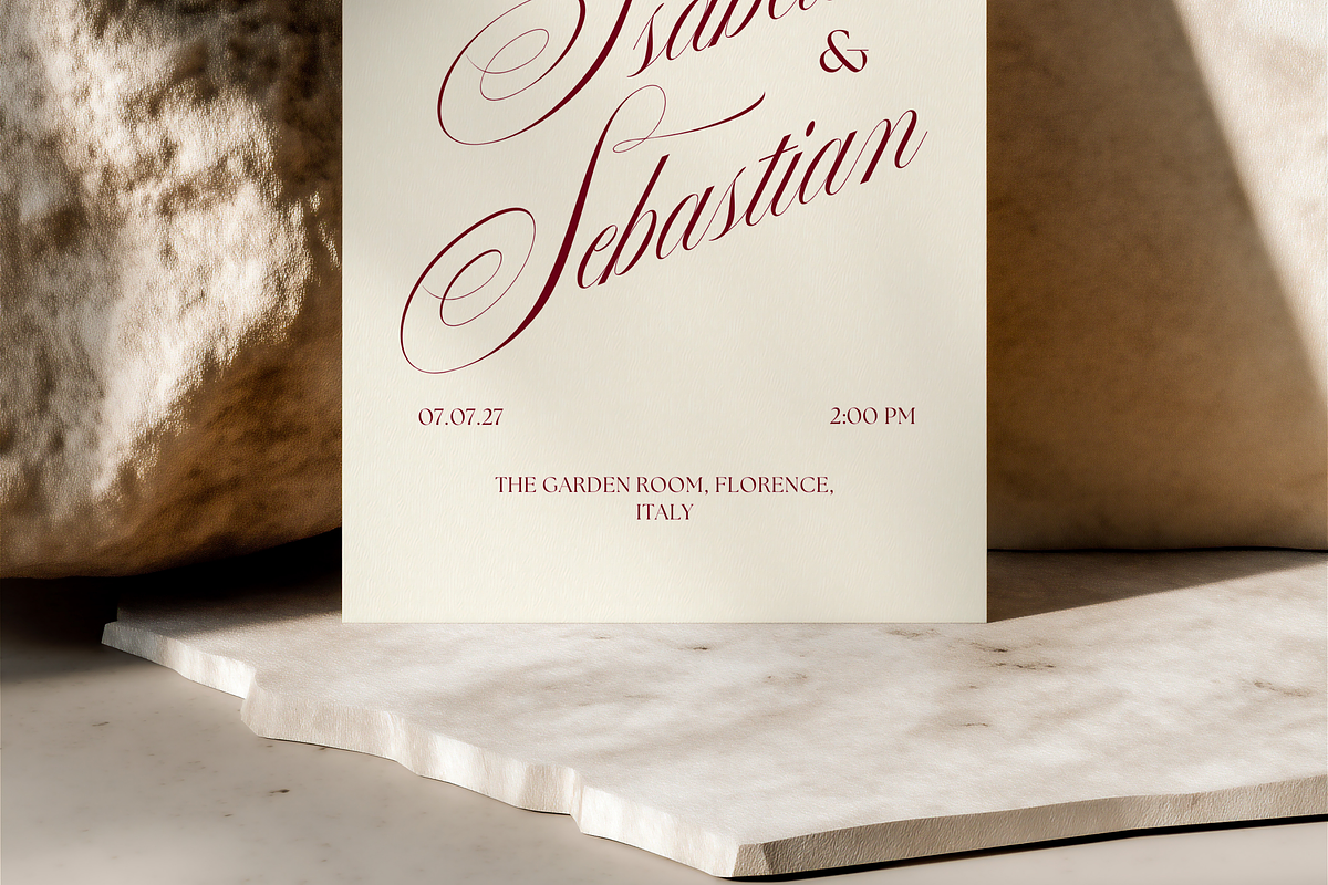 Minimal Stone Invitation Card Mockup, a Product Mockup by Serenefeeling (Photo 4 of 6)