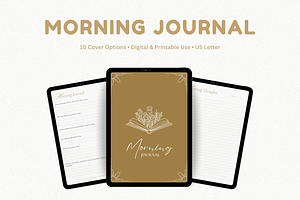 Morning Journal For Anxiety Relief, a Templates & Theme by The Chaos Project
