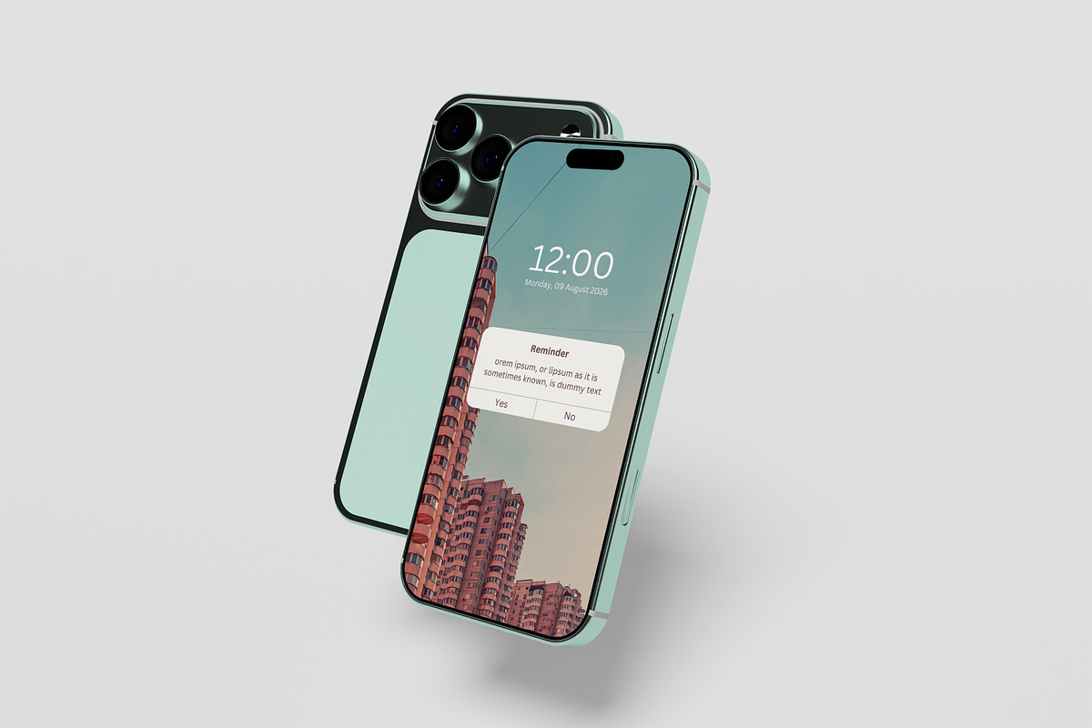 iPhone 17 Pro Max Mockup, an iPhone Mockup by kebunmockup (Photo 4 of 5)