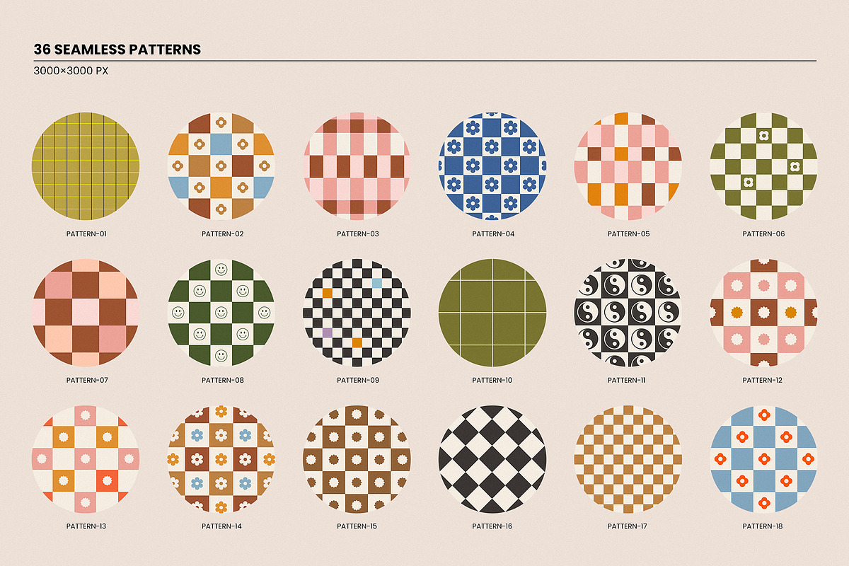 Retro Checkered Patterns, a Pattern Graphic by May Motif (Photo 2 of 21)