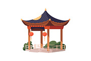 Chinese buildings set + banner, a Decorative Illustration by PaperTrident (Thumbnail 7 of 12)