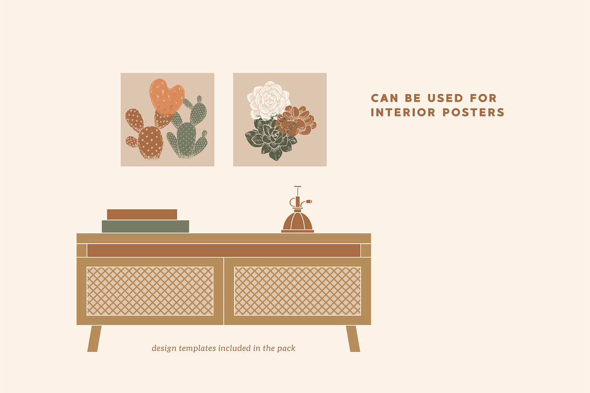 HELLO CACTUS — succulent design kit, a Decorative Illustration by adehoidar (Photo 11 of 12)