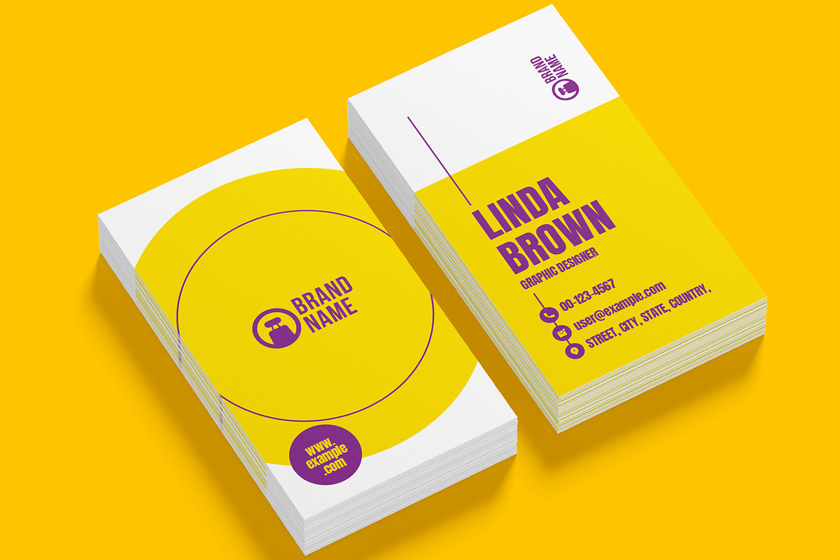Vibrant Business Card Layout, a Business Card Template by ContestDesign (Photo 2 of 3)