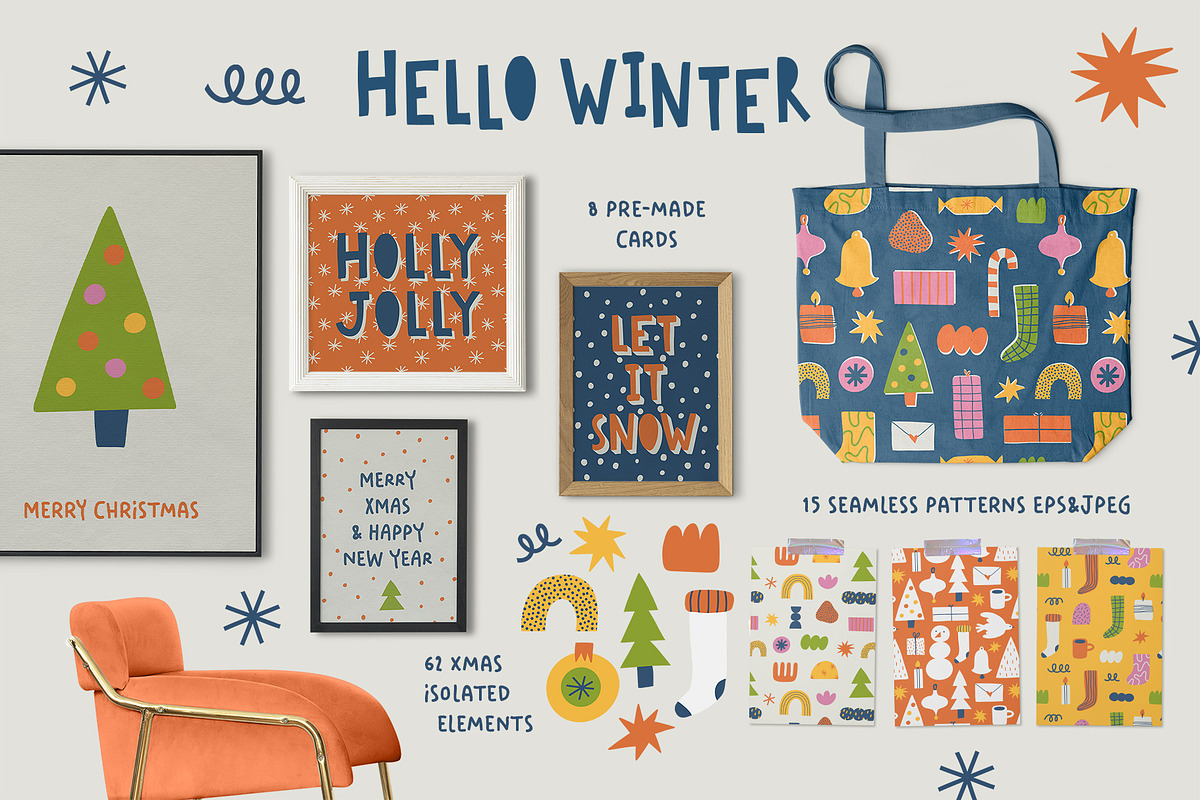 HELLO WINTER, a Seasonal Illustration by Bosotochka♥Art (Photo 2 of 12)