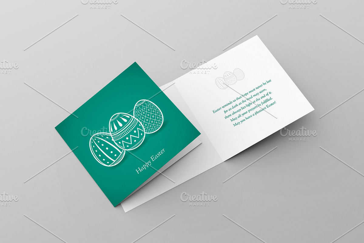 Happy Easter Greeting Card, a Card Template by Snowboy Design (Photo 1 of 5)