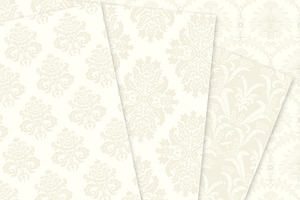 28 Ivory Damask Digital Papers