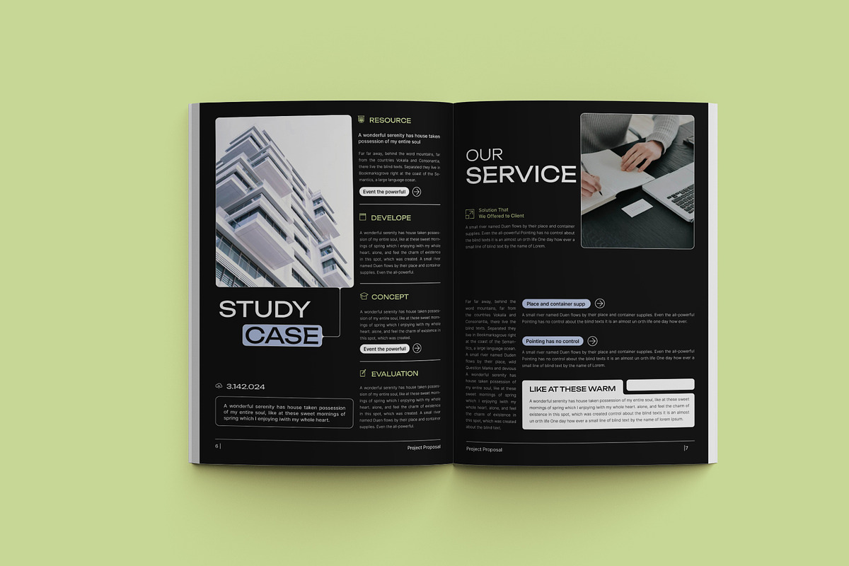Black Corporate Project Proposal, a Stationery Template by Neermana (Photo 7 of 12)