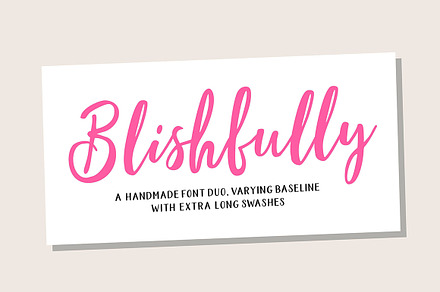 Blishfully Font Duo, a Script Font by Areatype