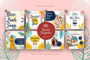 Tropical Leave Social Media Template