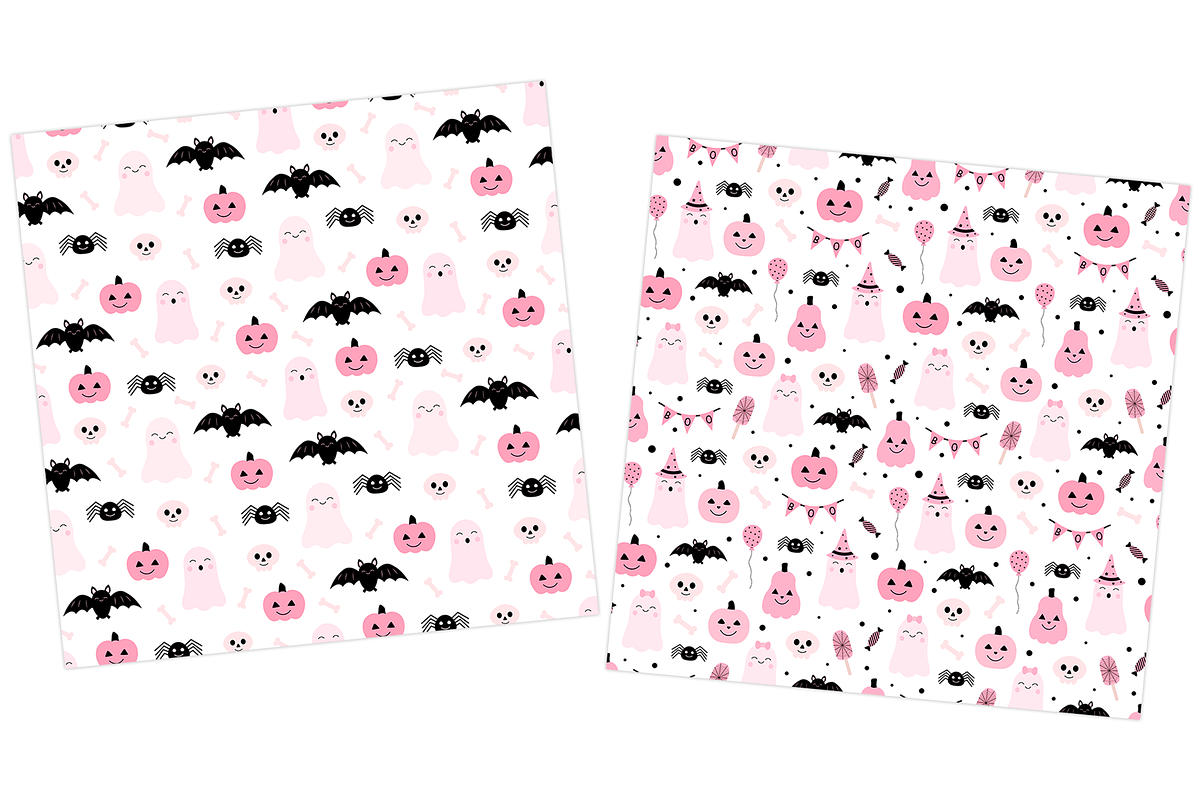 Cute Pink Halloween seamless pattern, a Pattern Graphic by IrinaShishkova (Photo 4 of 7)