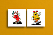 Groovy Christmas Characters set, an Object Graphic by Creative Graphics (Thumbnail 2 of 7)