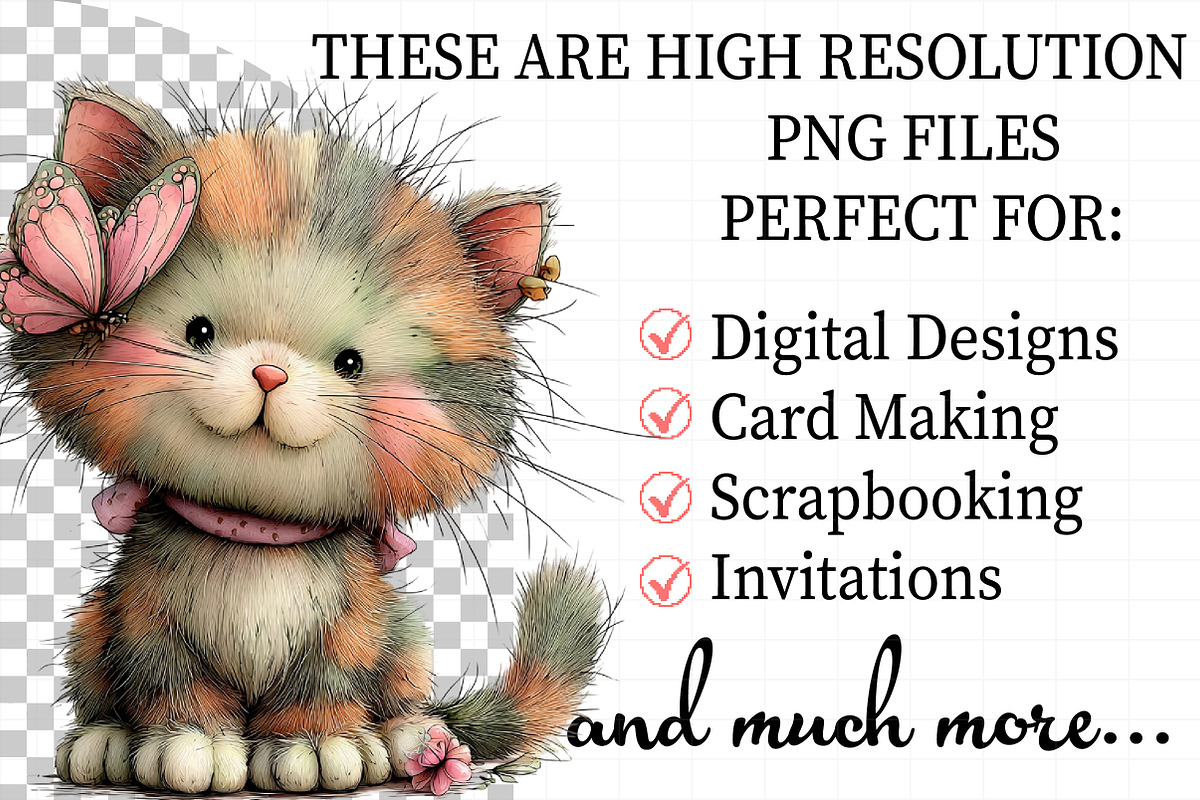 Whimsical Spring Cat Clipart, an Illustration by Daily.Designs (Photo 2 of 7)