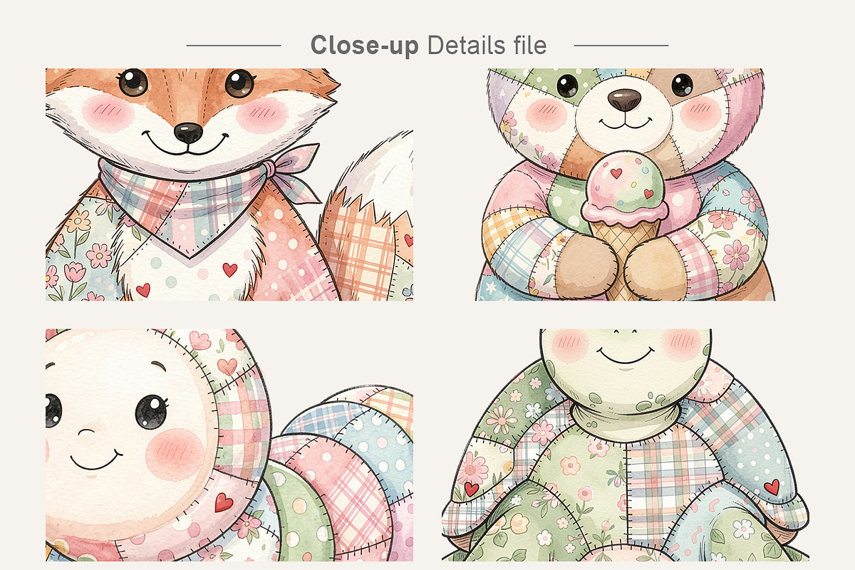 Summer Patchwork Animal, an Illustration by Artnoy (Photo 4 of 8)