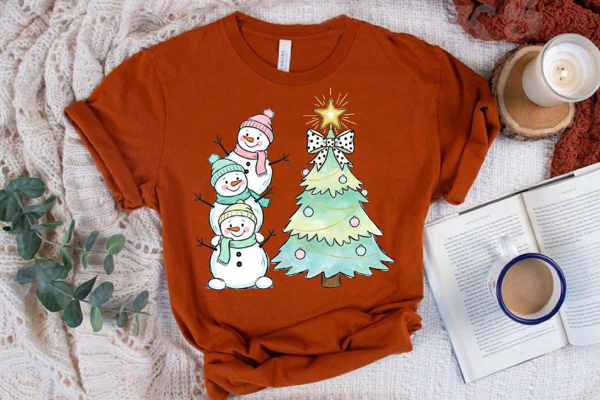 Coquette Christmas Snowman PNG, an Illustration by Libby Wishes (Photo 7 of 8)