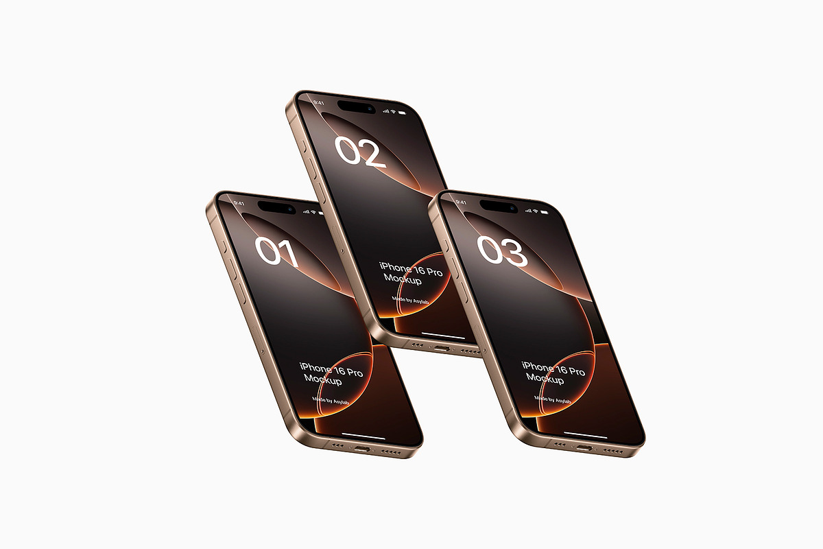 iPhone 16 Pro - 24 Mockups Scenes, an iPhone Mockup by Asylab (Photo 36 of 58)