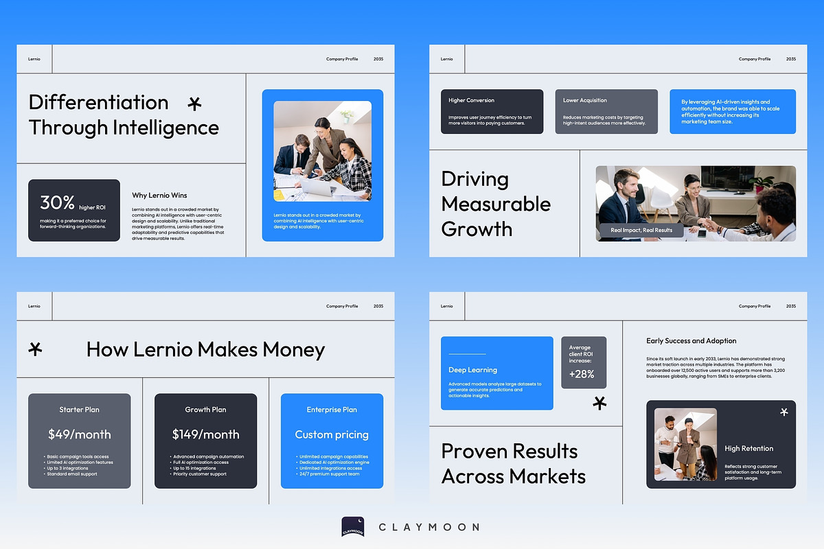 AI SaaS Company Profile, a Presentation Template by Claymoon Lab (Photo 5 of 7)