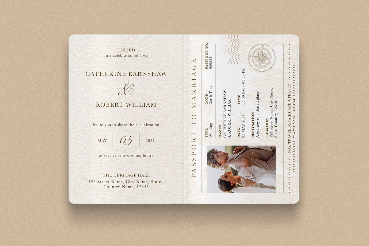 Passport Invitation Template, an Invitation Template by BrandPacks (Photo 2 of 4)